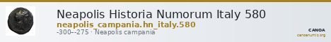 Neapolis Historia Numorum Italy 580 — CANOA