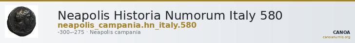 Neapolis Historia Numorum Italy 580 — CANOA