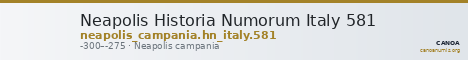 Neapolis Historia Numorum Italy 581 — CANOA