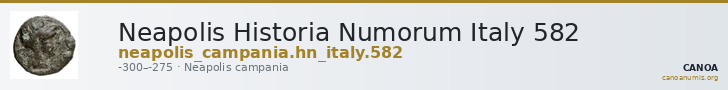 Neapolis Historia Numorum Italy 582 — CANOA
