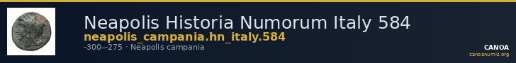 Neapolis Historia Numorum Italy 584 — CANOA
