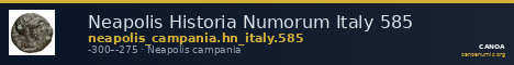 Neapolis Historia Numorum Italy 585 — CANOA