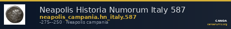 Neapolis Historia Numorum Italy 587 — CANOA
