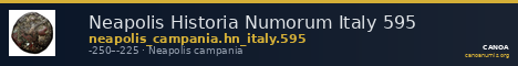 Neapolis Historia Numorum Italy 595 — CANOA