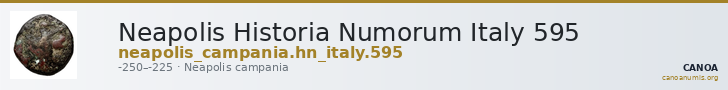 Neapolis Historia Numorum Italy 595 — CANOA