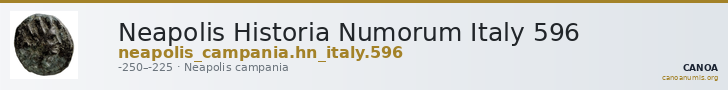 Neapolis Historia Numorum Italy 596 — CANOA