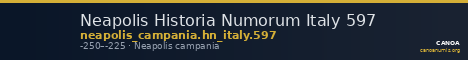 Neapolis Historia Numorum Italy 597 — CANOA