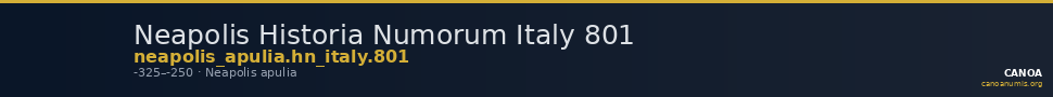 Neapolis Historia Numorum Italy 801 — CANOA