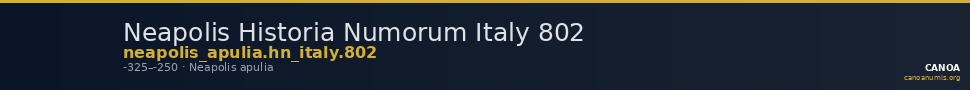 Neapolis Historia Numorum Italy 802 — CANOA