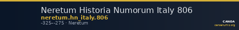 Neretum Historia Numorum Italy 806 — CANOA