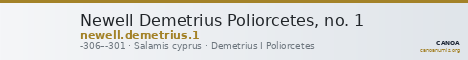 Newell Demetrius Poliorcetes, no. 1 — CANOA