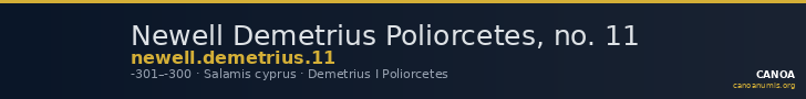 Newell Demetrius Poliorcetes, no. 11 — CANOA