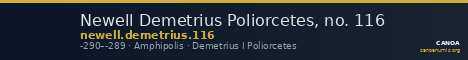 Newell Demetrius Poliorcetes, no. 116 — CANOA