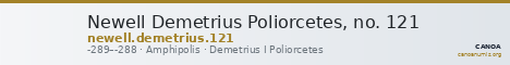 Newell Demetrius Poliorcetes, no. 121 — CANOA
