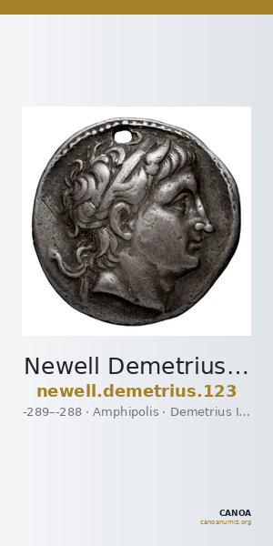 Newell Demetrius Poliorcetes, no. 123 — CANOA