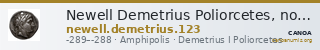 Newell Demetrius Poliorcetes, no. 123 — CANOA