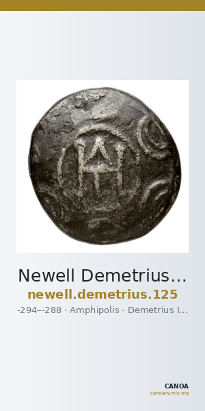 Newell Demetrius Poliorcetes, no. 125 — CANOA