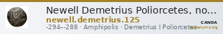 Newell Demetrius Poliorcetes, no. 125 — CANOA