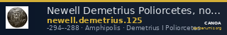 Newell Demetrius Poliorcetes, no. 125 — CANOA
