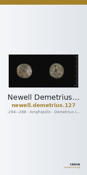 Newell Demetrius Poliorcetes, no. 127 — CANOA