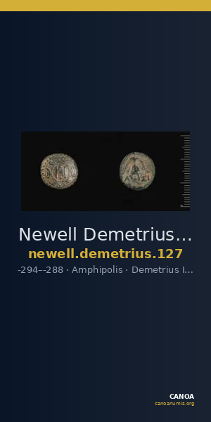 Newell Demetrius Poliorcetes, no. 127 — CANOA
