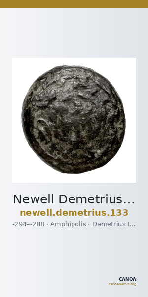 Newell Demetrius Poliorcetes, no. 133 — CANOA