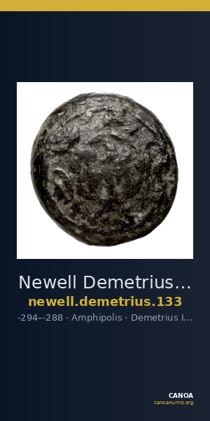 Newell Demetrius Poliorcetes, no. 133 — CANOA