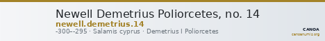 Newell Demetrius Poliorcetes, no. 14 — CANOA