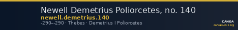 Newell Demetrius Poliorcetes, no. 140 — CANOA