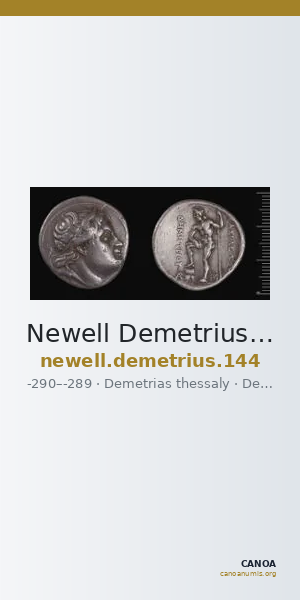 Newell Demetrius Poliorcetes, no. 144 — CANOA