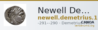 Newell Demetrius Poliorcetes, no. 155 — CANOA
