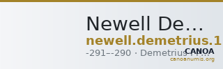 Newell Demetrius Poliorcetes, no. 158 — CANOA