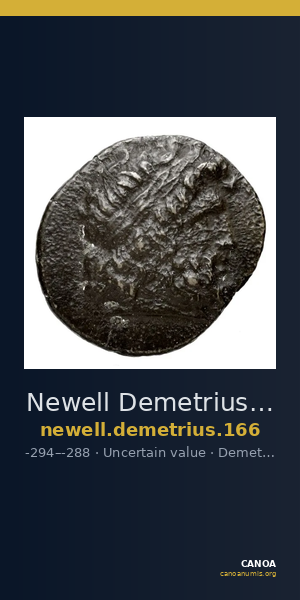 Newell Demetrius Poliorcetes, no. 166 — CANOA