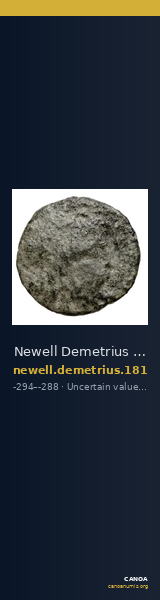 Newell Demetrius Poliorcetes, no. 181 — CANOA