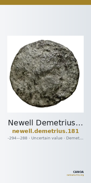Newell Demetrius Poliorcetes, no. 181 — CANOA