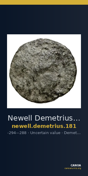Newell Demetrius Poliorcetes, no. 181 — CANOA