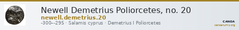 Newell Demetrius Poliorcetes, no. 20 — CANOA