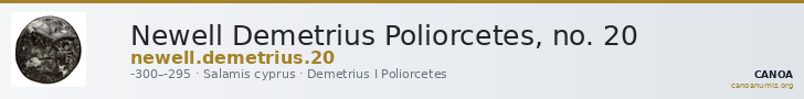 Newell Demetrius Poliorcetes, no. 20 — CANOA