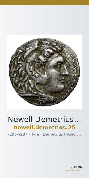 Newell Demetrius Poliorcetes, no. 25 — CANOA
