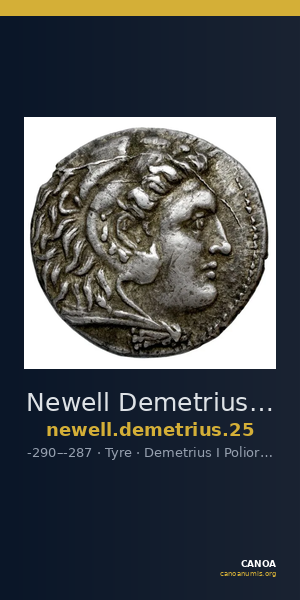 Newell Demetrius Poliorcetes, no. 25 — CANOA