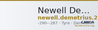 Newell Demetrius Poliorcetes, no. 28 — CANOA