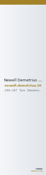 Newell Demetrius Poliorcetes, no. 30 — CANOA