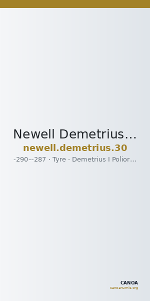 Newell Demetrius Poliorcetes, no. 30 — CANOA