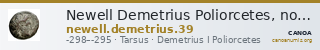 Newell Demetrius Poliorcetes, no. 39 — CANOA