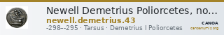 Newell Demetrius Poliorcetes, no. 43 — CANOA