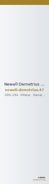 Newell Demetrius Poliorcetes, no. 47 — CANOA