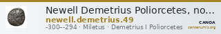 Newell Demetrius Poliorcetes, no. 49 — CANOA