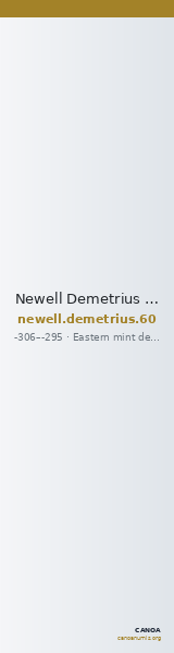 Newell Demetrius Poliorcetes, no. 60 — CANOA