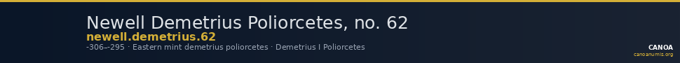 Newell Demetrius Poliorcetes, no. 62 — CANOA