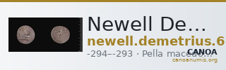 Newell Demetrius Poliorcetes, no. 68 — CANOA